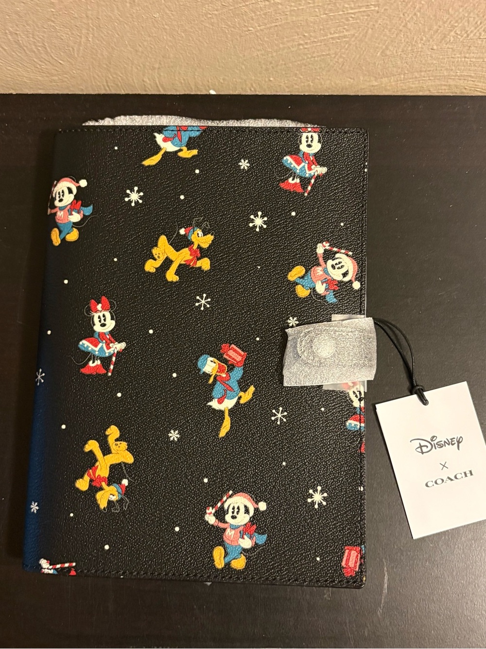 Coach CN571 Disney X Coach Notebook Journal With Holiday Print Christmas